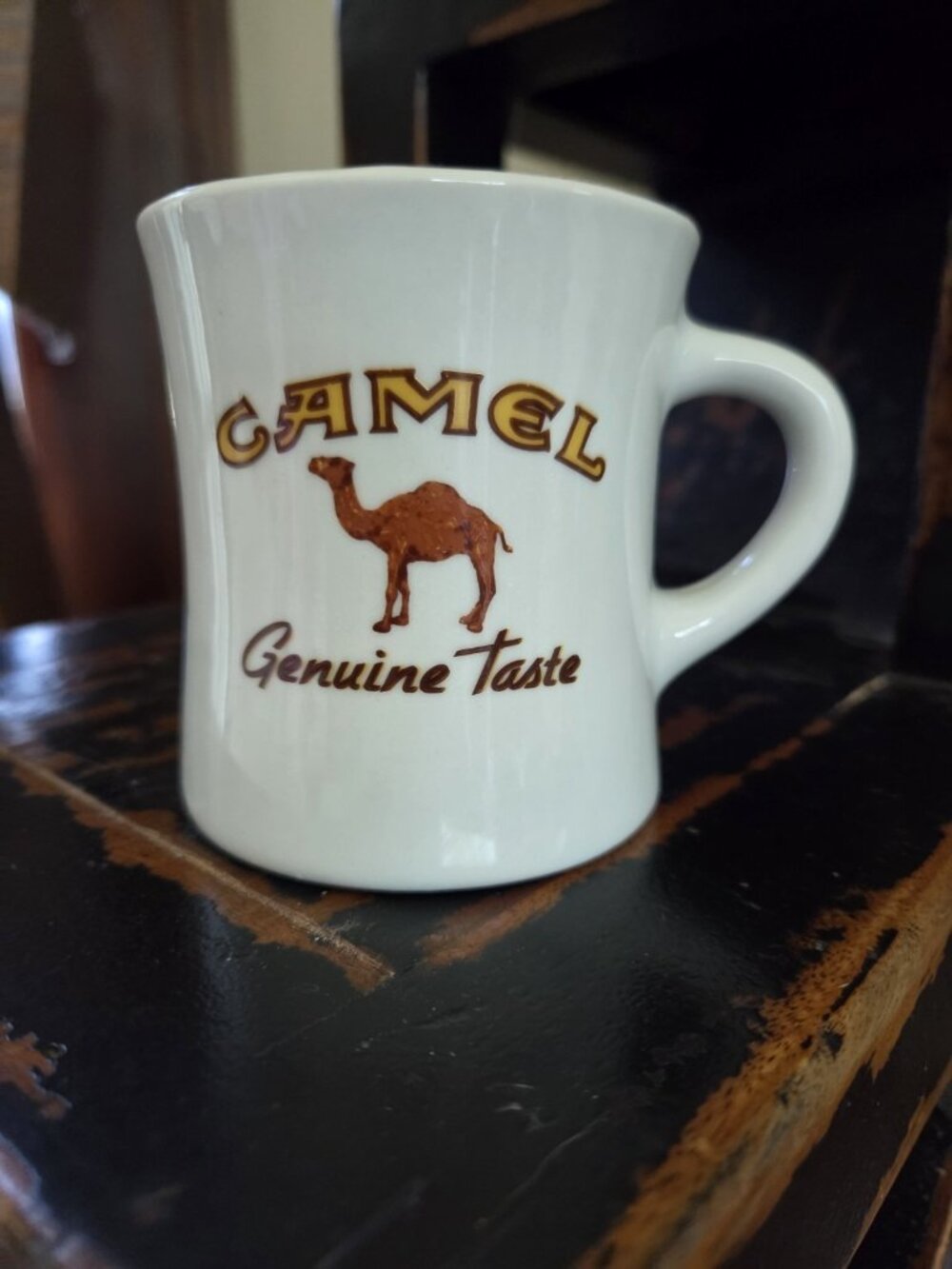 CAMEL Cigarettes Restaurant Ware Diner Style Heavy Coffee Mug GENUINE TASTE Vtg